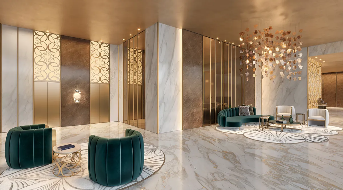 PERSPECTIVA ILUSTRADA DO LOBBY - TORRE 1