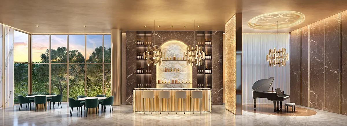 PERSPECTIVA ILUSTRADA DO LOUNGE PIANO BAR